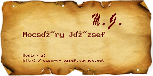 Mocsáry József névjegykártya