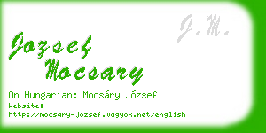 jozsef mocsary business card