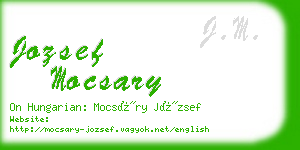 jozsef mocsary business card